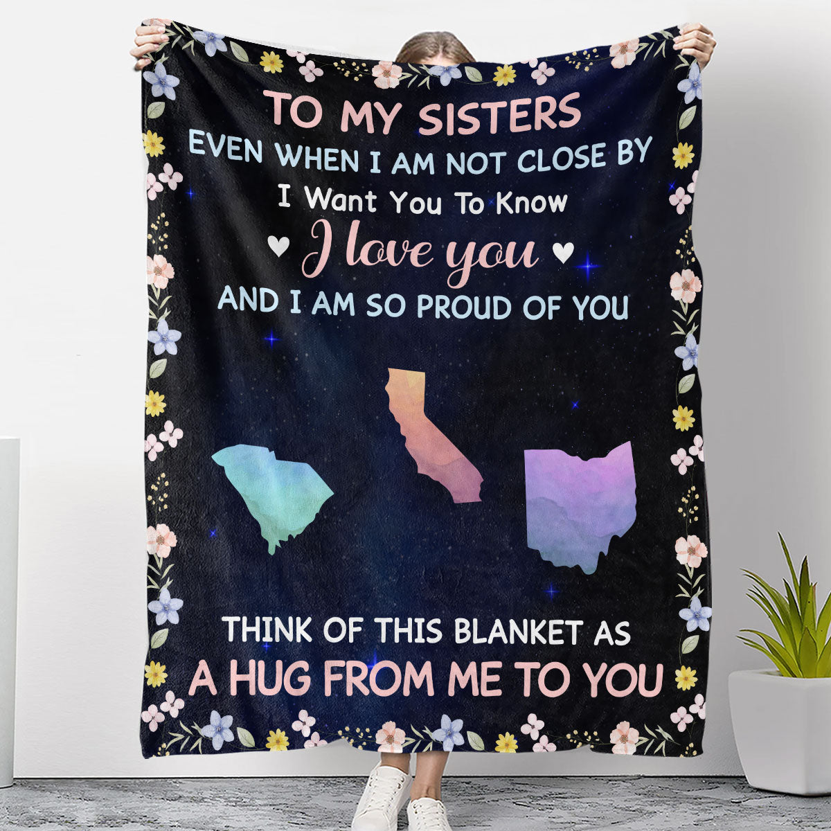 A Hug From Me To You - Personalized Fleece Blanket