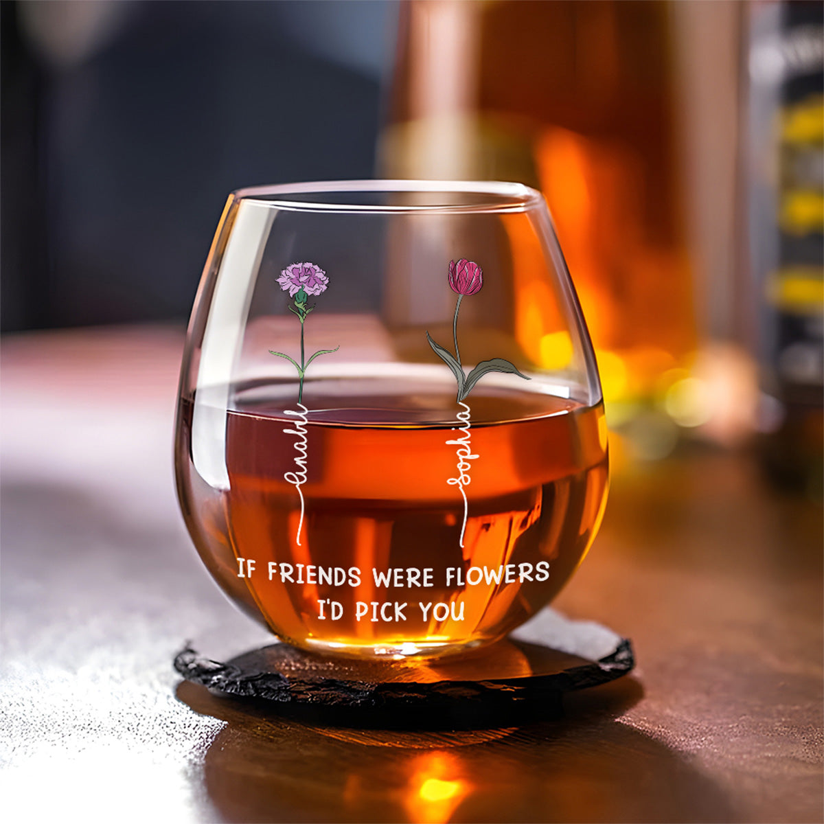 If You Are Flower - Personalized Wine Glass