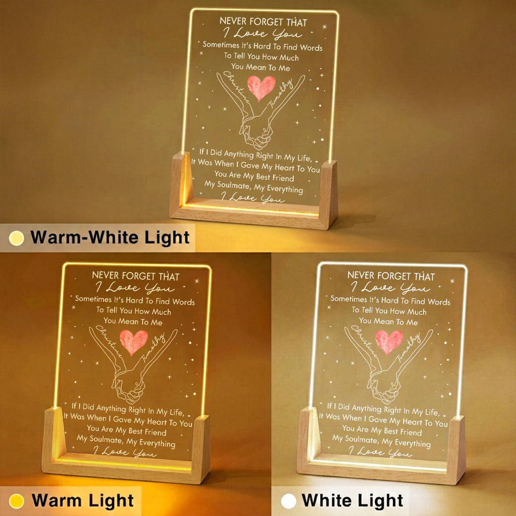 Custom Couple Gift for Anniversary, Valentine's Day, Christmas • My Soulmate - Personalized Night Light