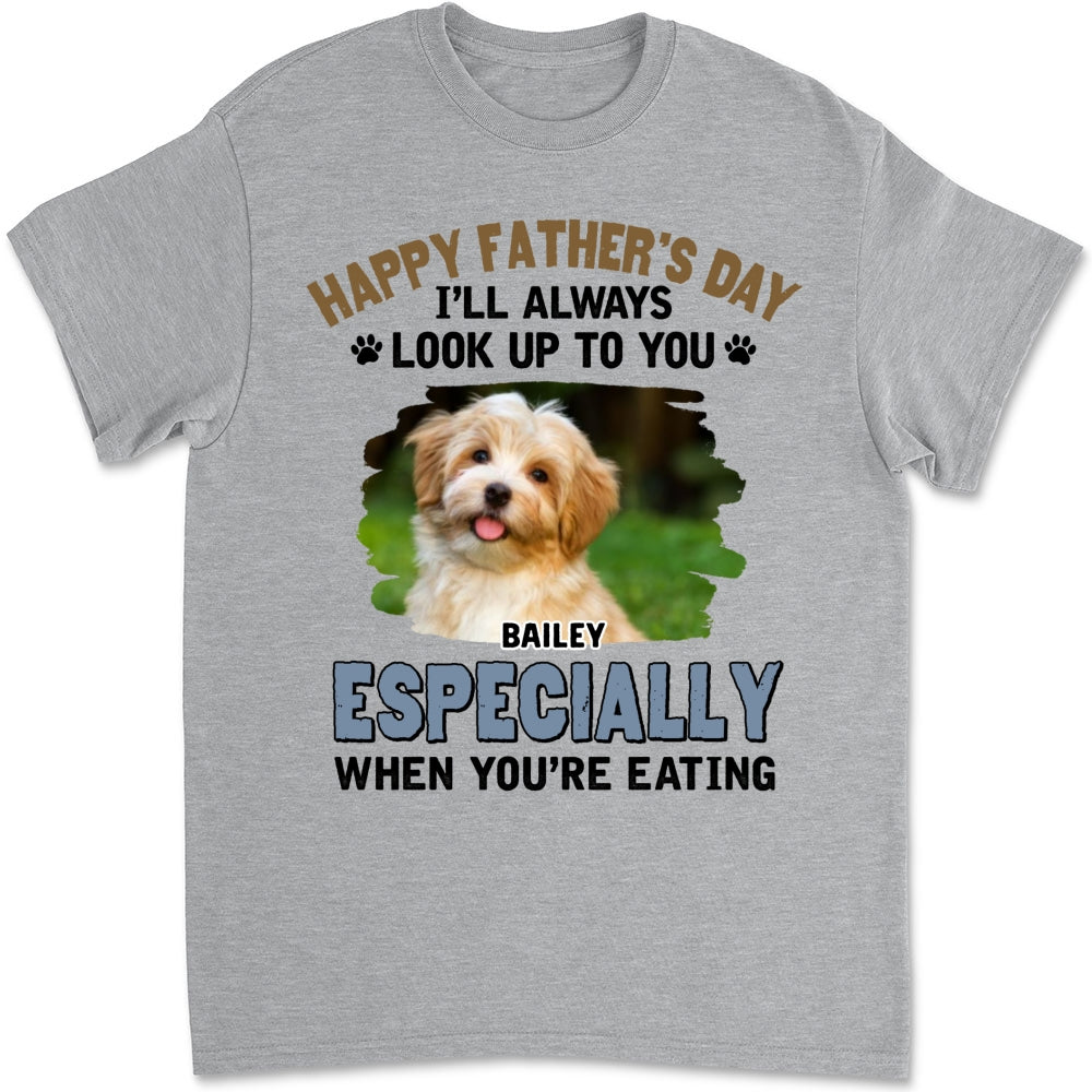 Custom Photo Christmas & Birthday Keepsake Gift • Especially When Dogs Are Eating Photo - Personalized Shirt