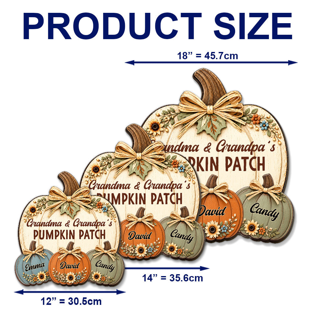Our Pumpkin Patch Grows Love - Personalized Wood Sign