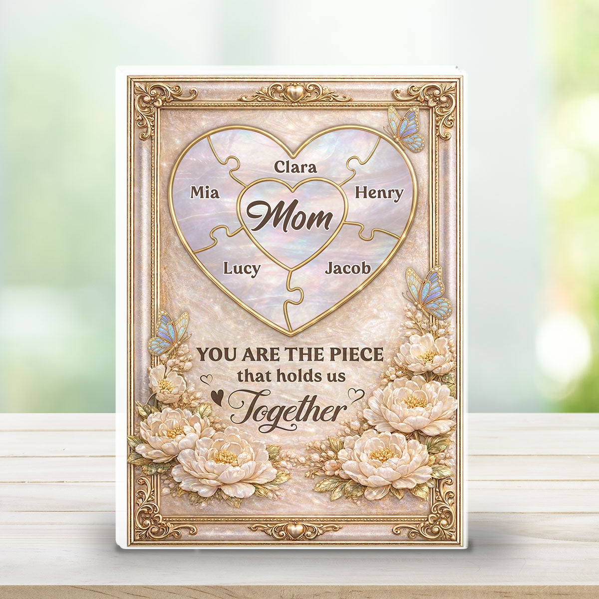 Custom Mother's Day Decor, Gift for Mom & Grandma • My Important Piece - Personalized Acrylic Plaque