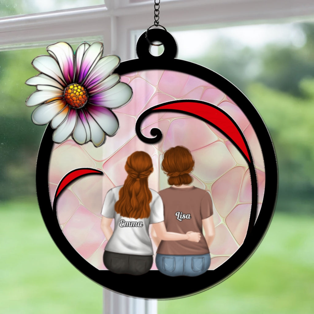Custom Hanging Decor for Mom Daughter, Mother's Day Birthday Gifts • Mom And Daughter Forever - Personalized Suncatcher