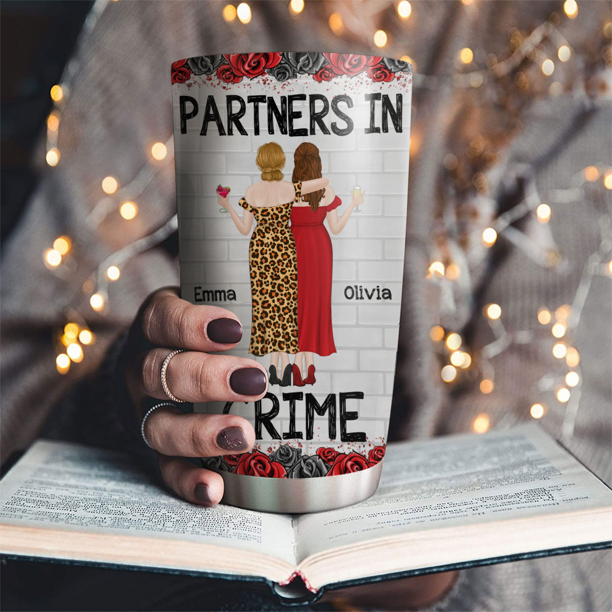 Custom Christmas Birthday Gifts For Best Friend • Bestie Partners In Crime If We Get Caught - Personalized Tumbler