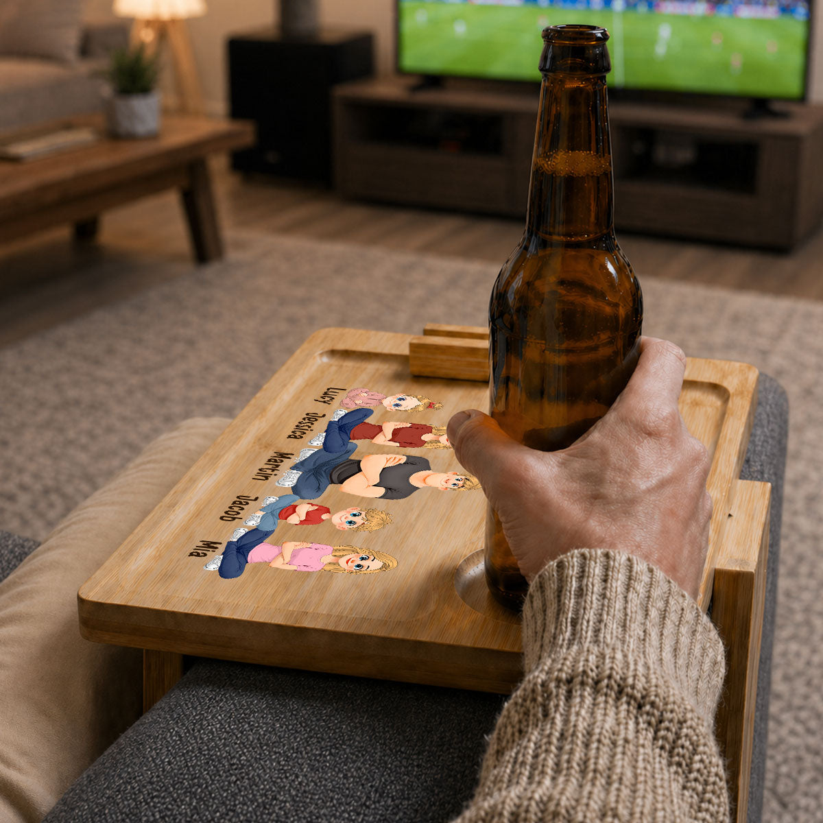 The Better Thing - Personalized Wooden Couch Arm Table