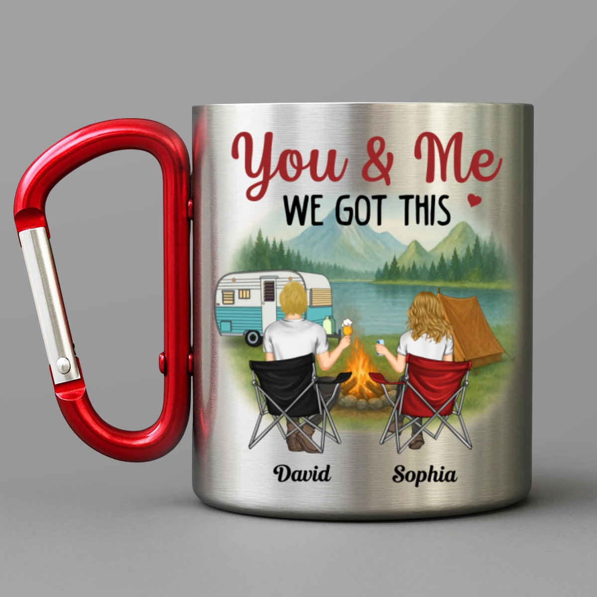 Custom Anniversary Keepsake Gifts For Couple • We Got This - Personalized Carabiner Mug