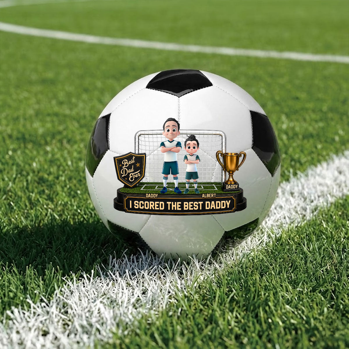Scored The Best Dad - Personalized Soccer Ball