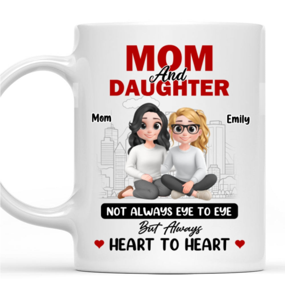 Custom Christmas & Birthday Gift for Daughter • Love Flows Mother To Daughter - Personalized Coffee Mug