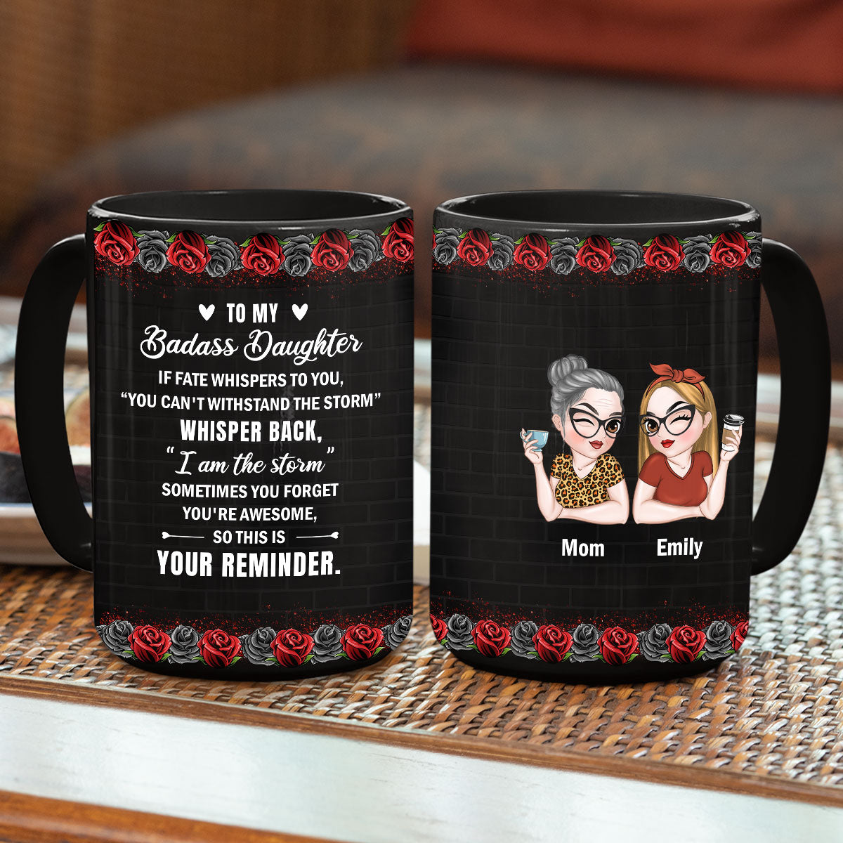 Custom Mother's Day Gift for Daughter • For The Strongest Daughter - Personalized Coffee Mug