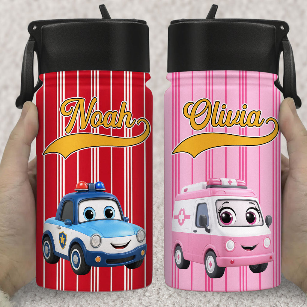 Vehicle World - Personalized Kids Water Bottle