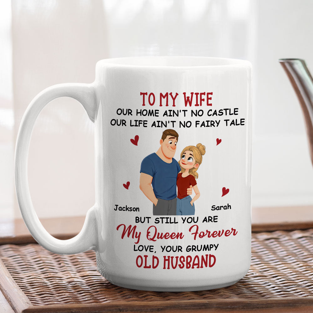 Custom Anniversary Keepsake Gifts For Couple • My Only Queen - Personalized Coffee Mug