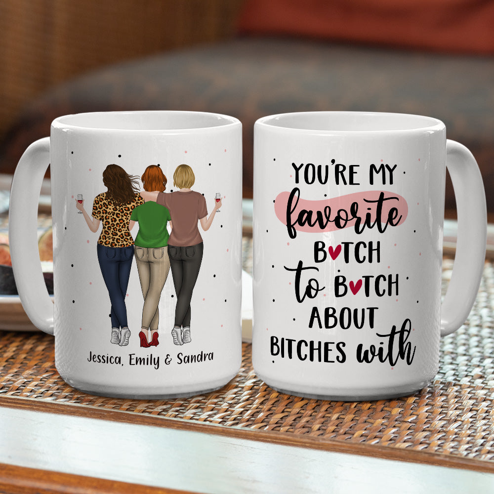 Custom Best Friend, Christmas & Birthday Friendship Keepsake Gift • Best Besties - Personalized Coffee Mug