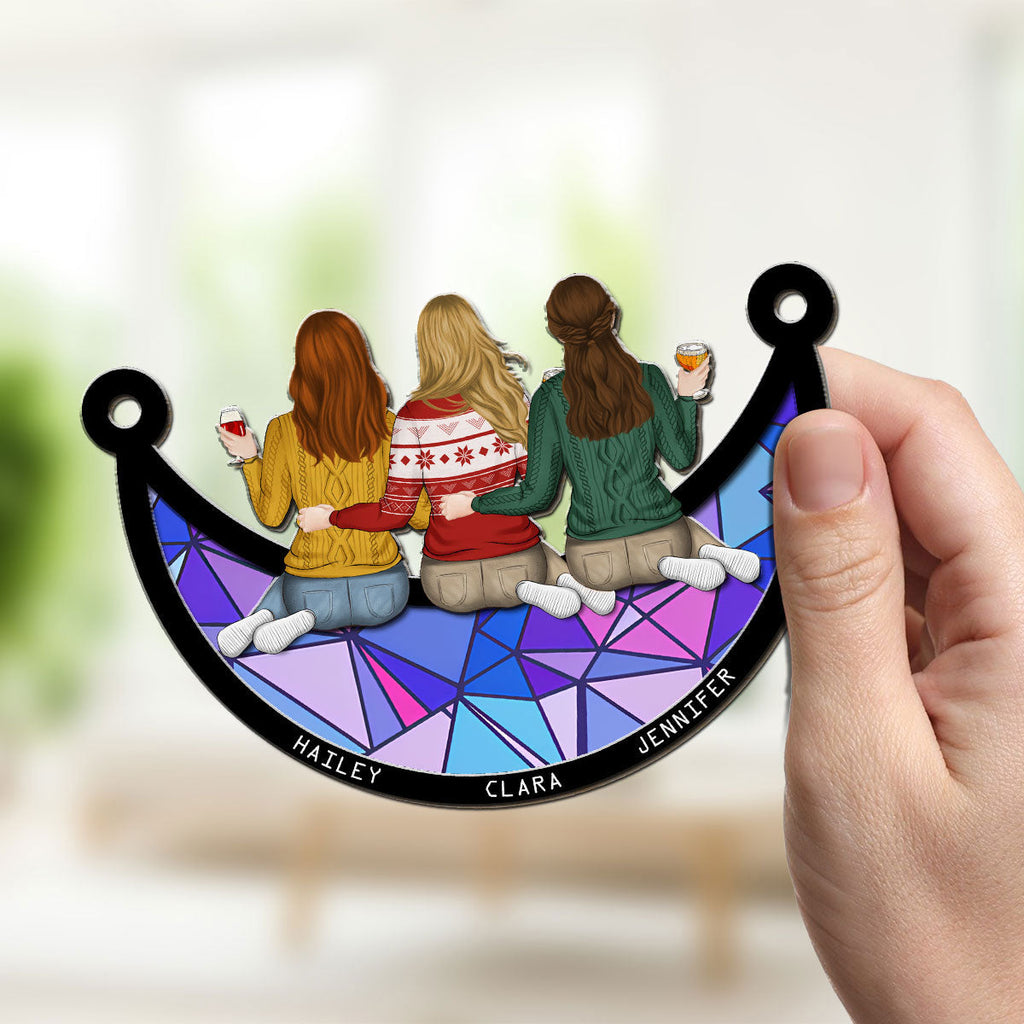 Custom Best Friend Hanging Decor, Friendship Birthday Gifts • There Is No Greater Gift Than Besties - Personalized Suncatcher