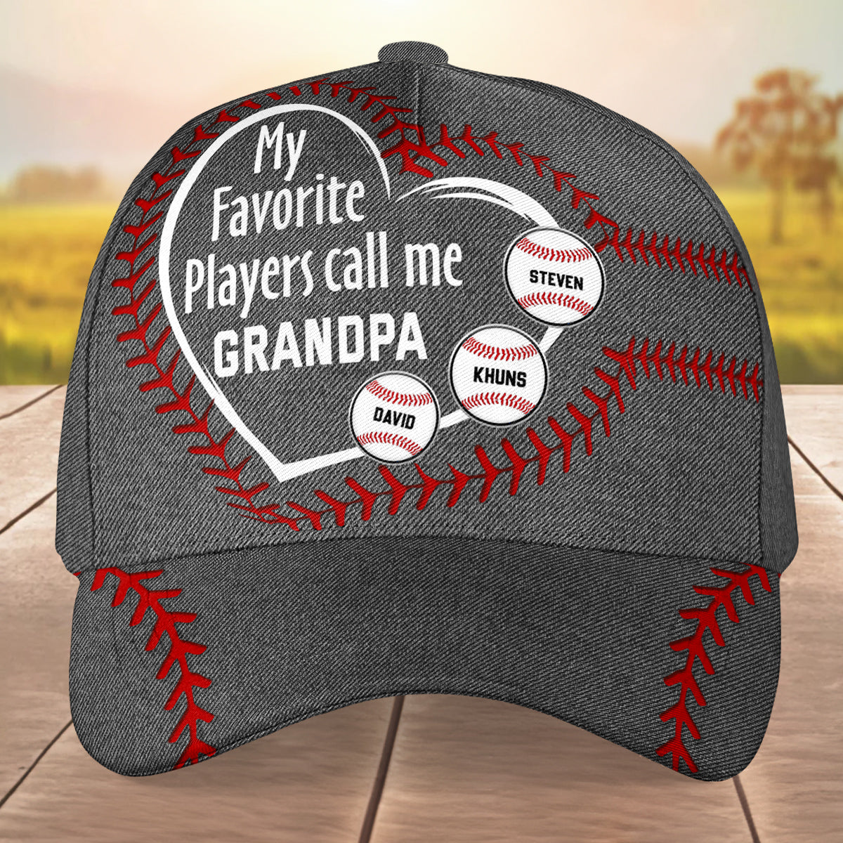 My Favorite Player Call Me Grandpa Dad - Personalized Classic Cap