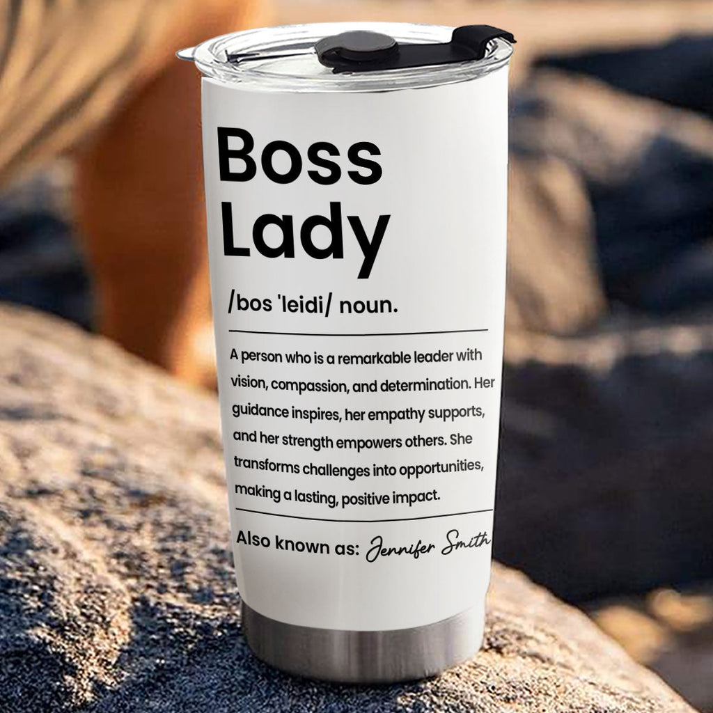 Custom Christmas Birthday Team Appreciation Gifts For Coworker • Boss Lady 2 - Personalized Tumbler