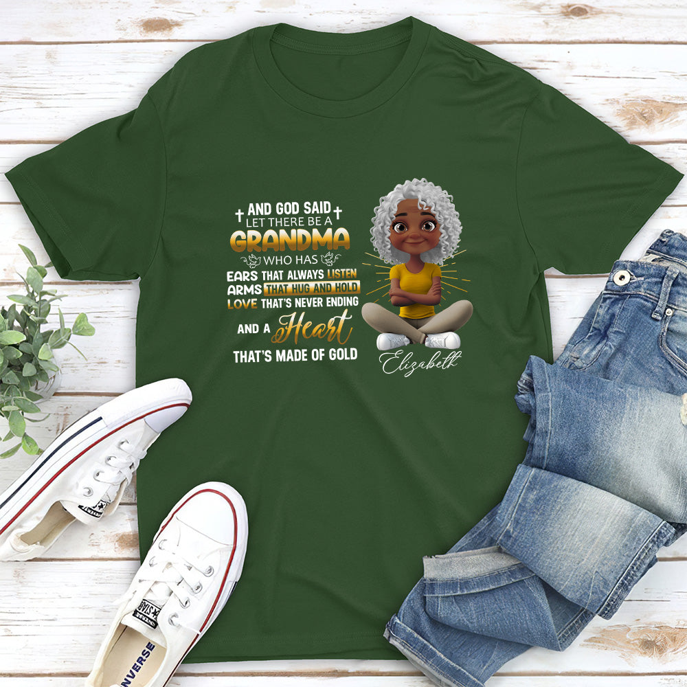 Custom Christmas & Birthday Gift for Grandma • God Made Grandma - Personalized Shirt