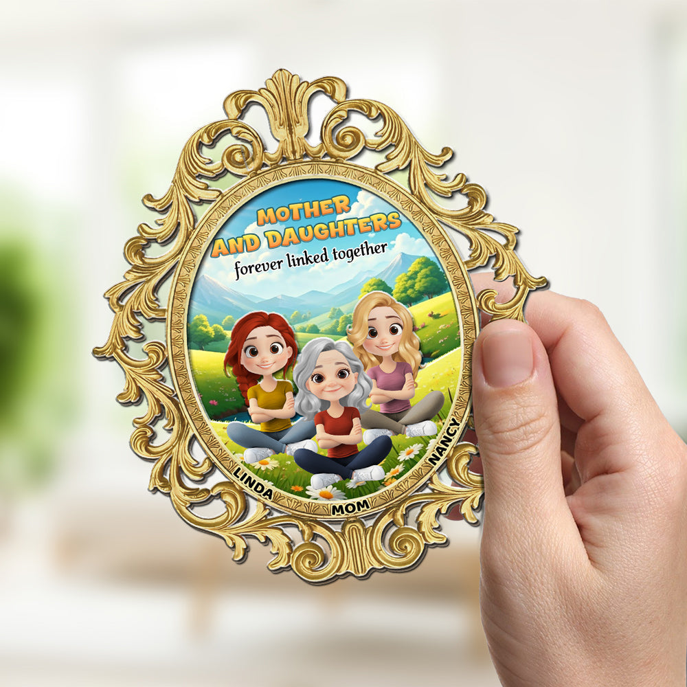 Custom Hanging Decor for Mom Daughter, Mother's Day Birthday Gifts • The Love Between Mother And Daughter Forever - Personalized Suncatcher