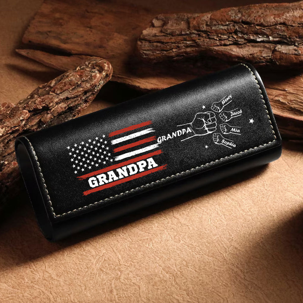 Papa Forever - Personalized Leather Eyeglass Case
