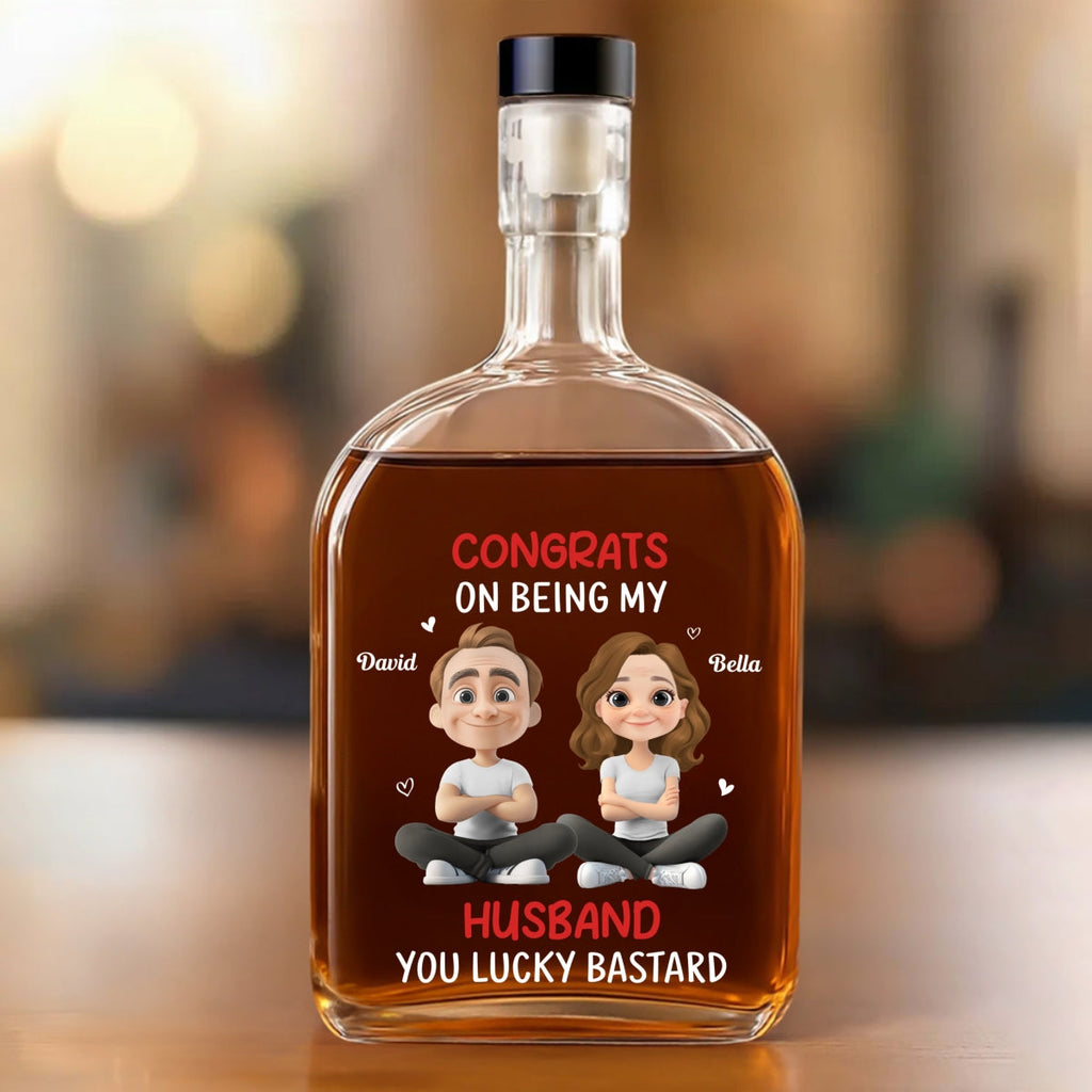 Congrats My Husband - Personalized Spirits Decanter