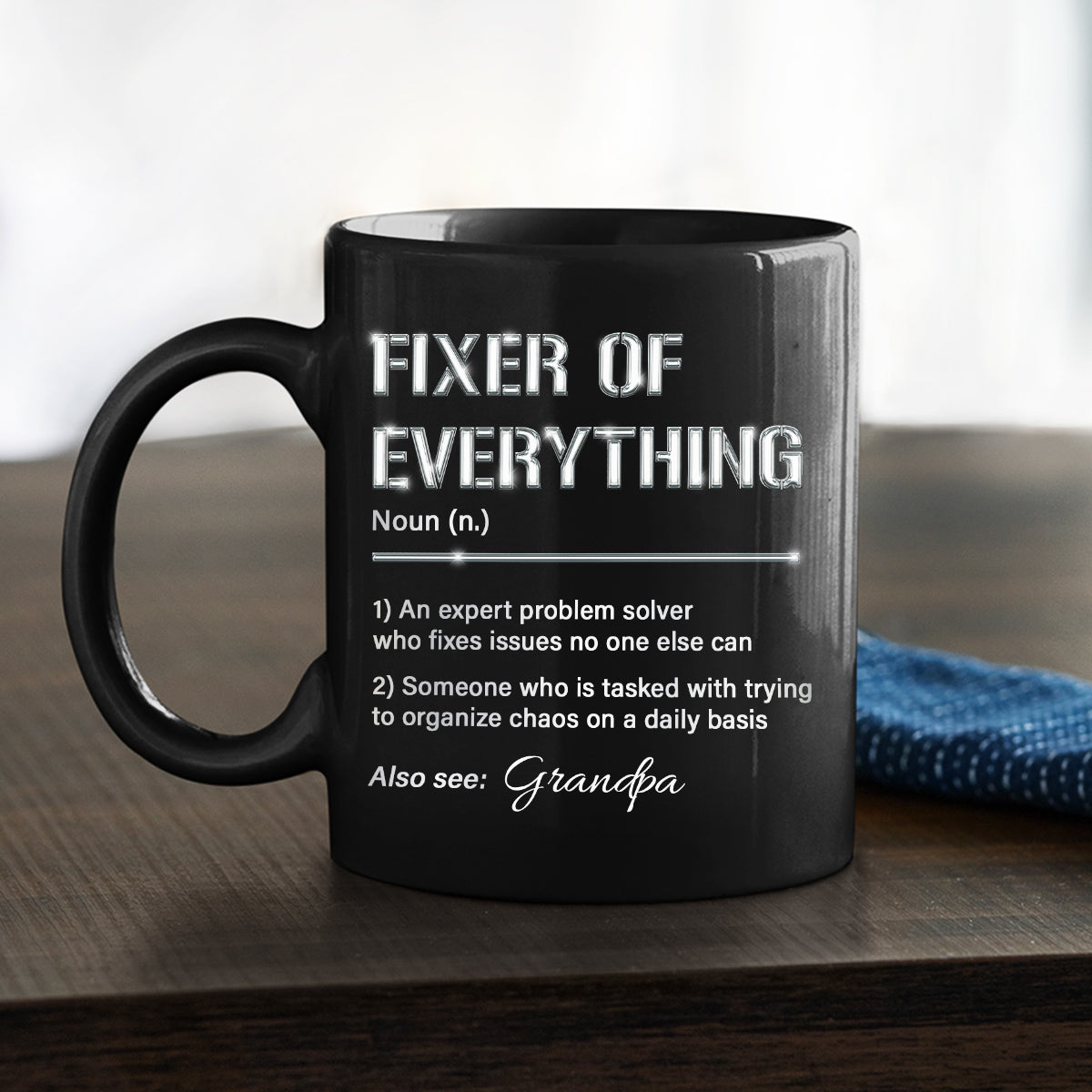 Custom Father's Day, Special Gift for Dad & Grandpa • Grandpa Fixes Everything - Personalized Coffee Mug