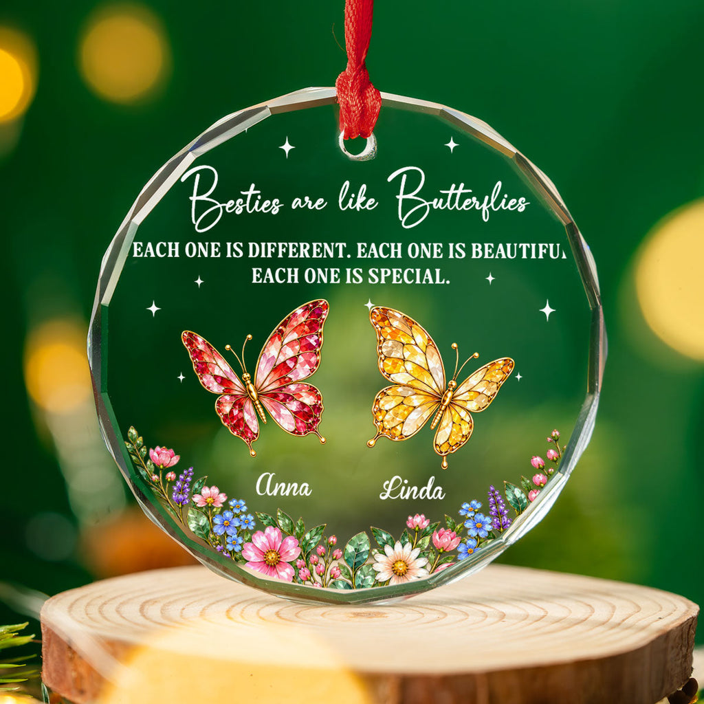 Custom Sister Christmas Ornament •  Each One Is Special - Personalized Glass Ornament