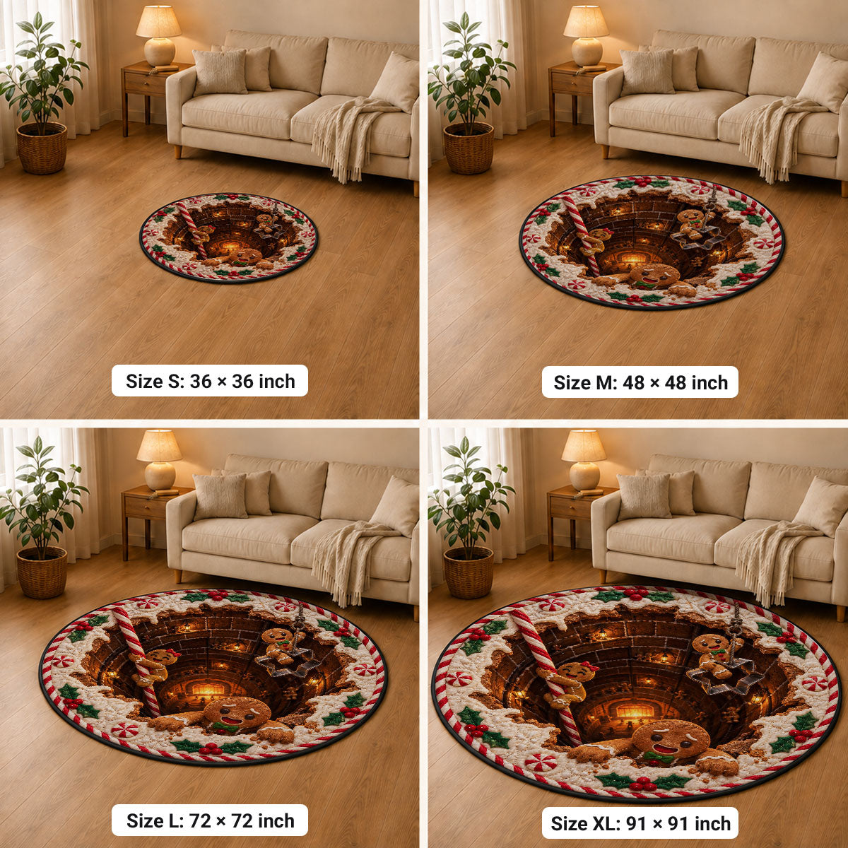 Custom Family Name Christmas Rug, Holiday Decor Gift for Family Members • Our Christmas Story - Personalized Quilted Mat