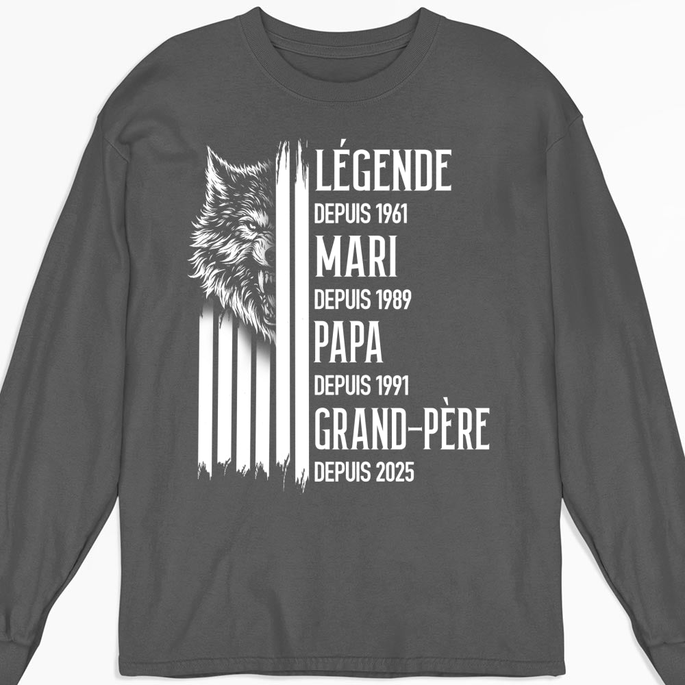 Custom Christmas & Birthday Gift for Dad, Grandpa • Un Vrai Roi - T-shirt personnalisé