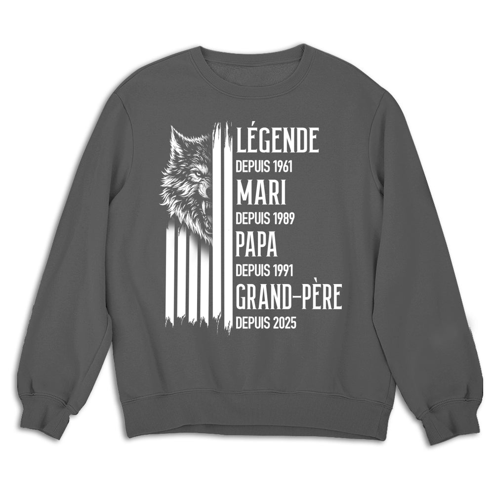 Custom Christmas & Birthday Gift for Dad, Grandpa • Un Vrai Roi - T-shirt personnalisé