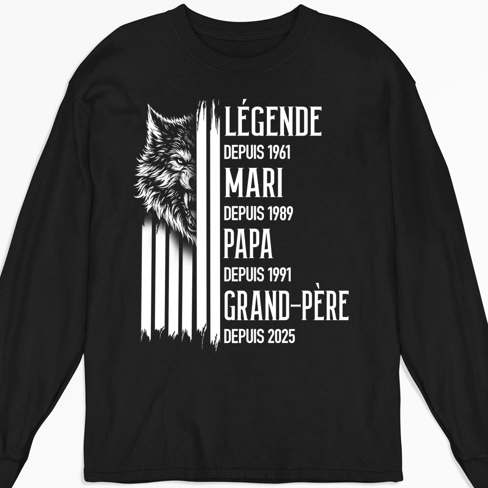Custom Christmas & Birthday Gift for Dad, Grandpa • Un Vrai Roi - T-shirt personnalisé