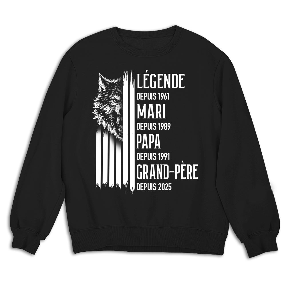 Custom Christmas & Birthday Gift for Dad, Grandpa • Un Vrai Roi - T-shirt personnalisé