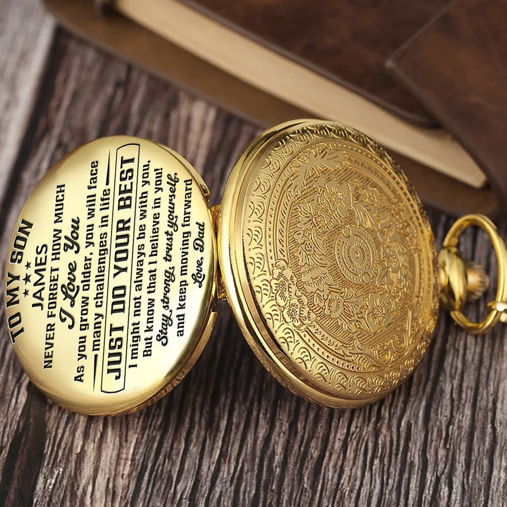 To My Son I Believe In You - Personalized Pocket Watch