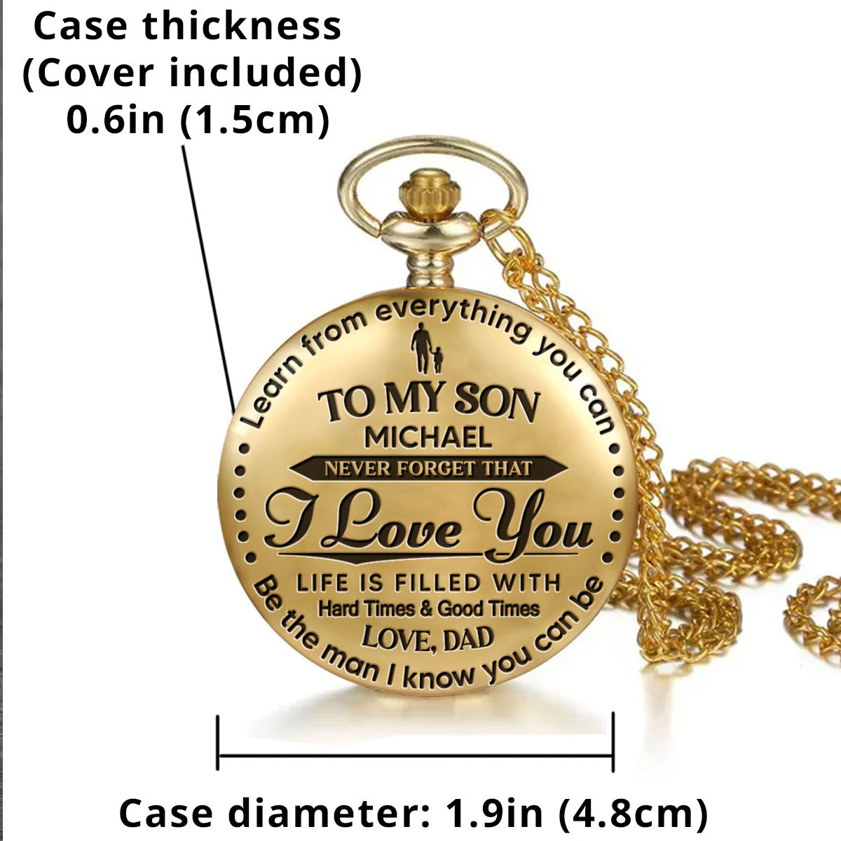 Be The Man I Know You Can Be - Personalized Pocket Watch