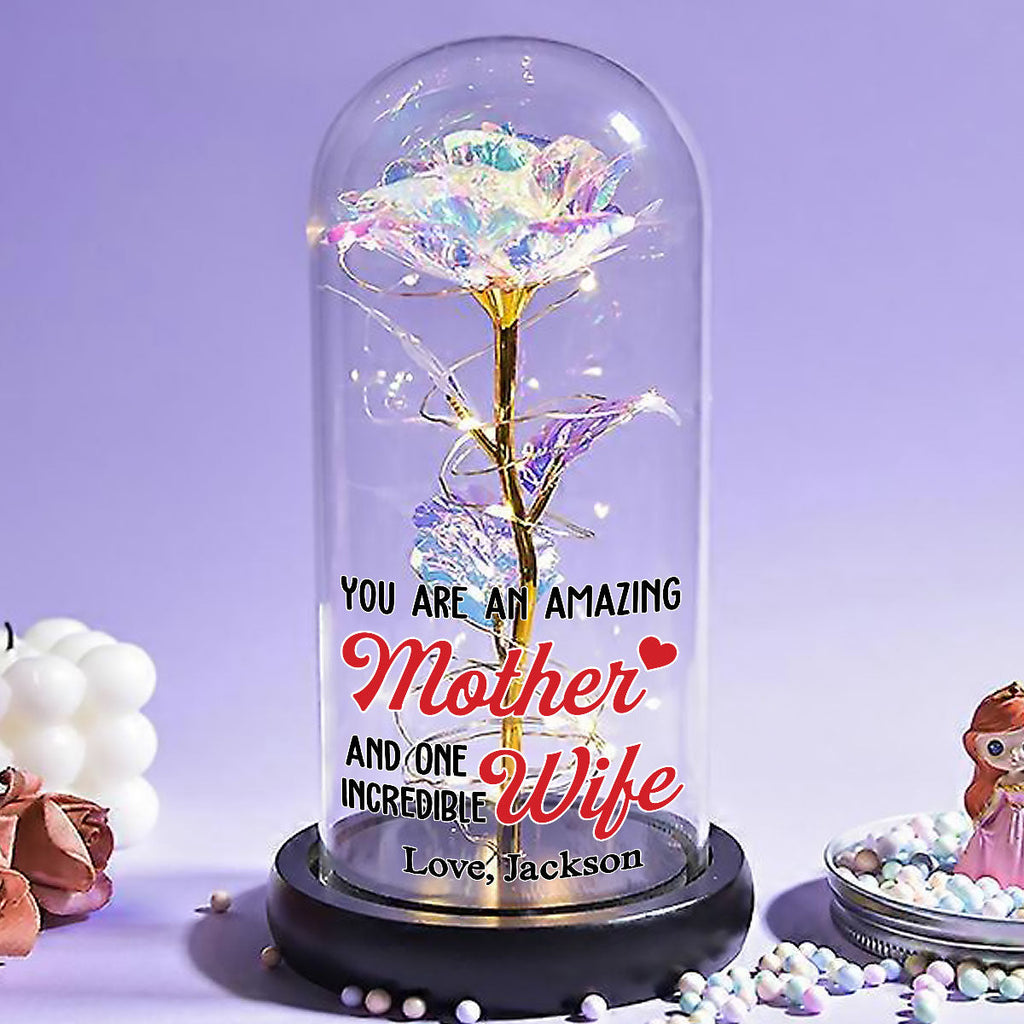 Amazing Mother - Personalized Sparkly Rose