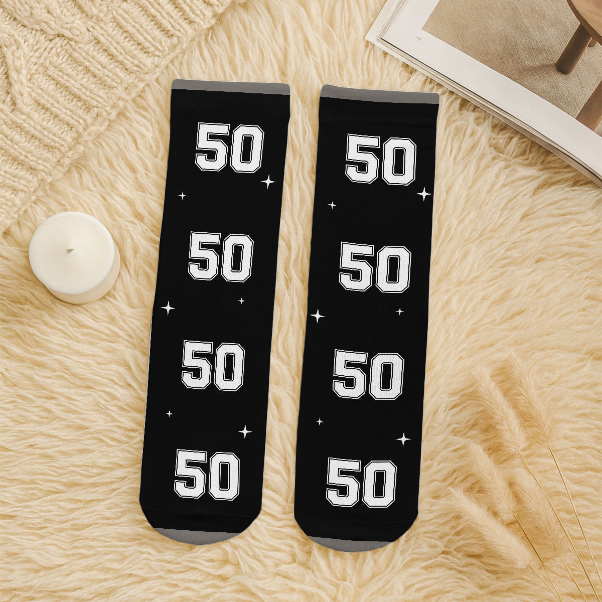 Custom Name Christmas Footwear Gift For Husband, Romantic Anniversary Keepsake • This Good Look - Personalized Crew Socks