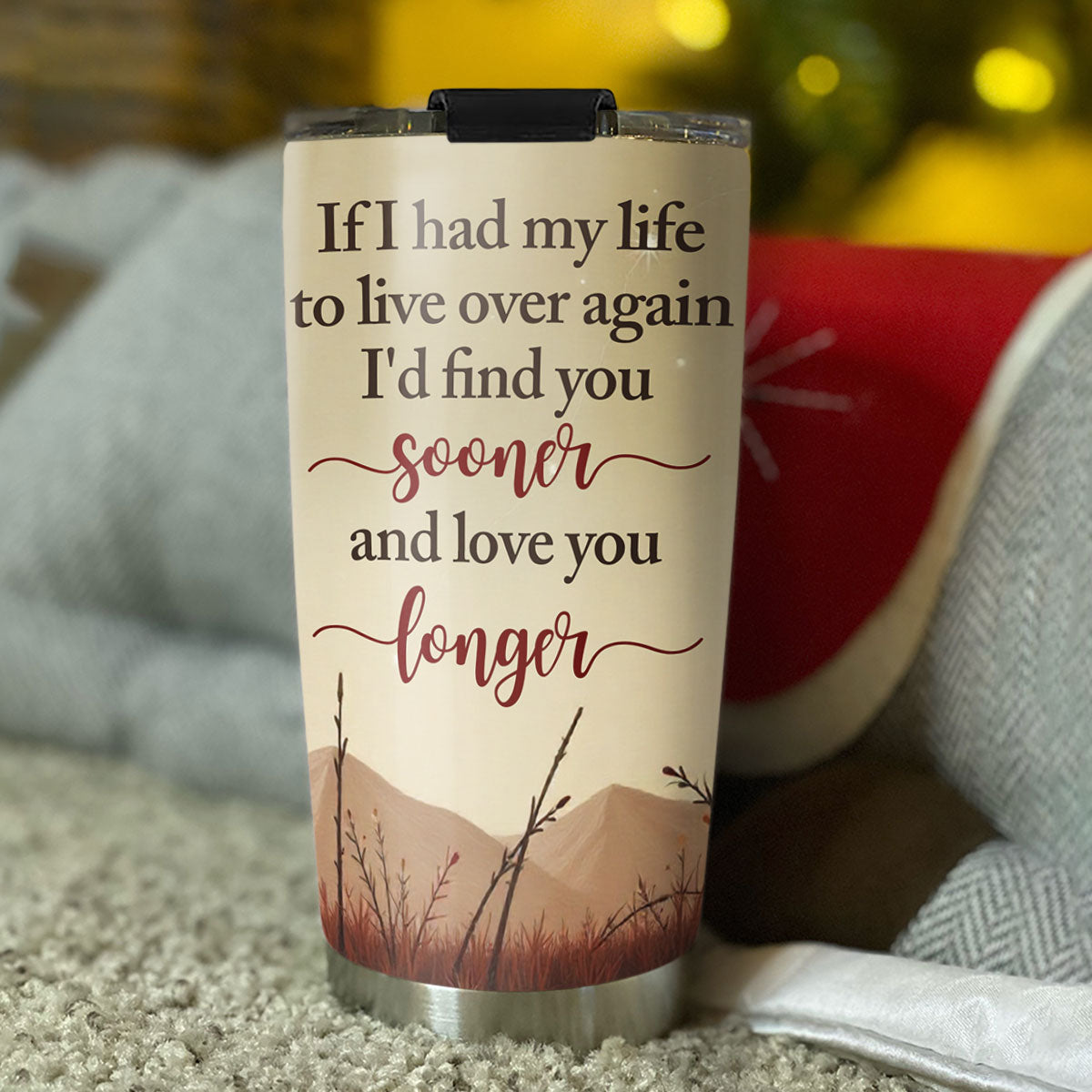 Custom Christmas Anniversary Gifts For Wife • Love You Longer - Personalized Tumbler