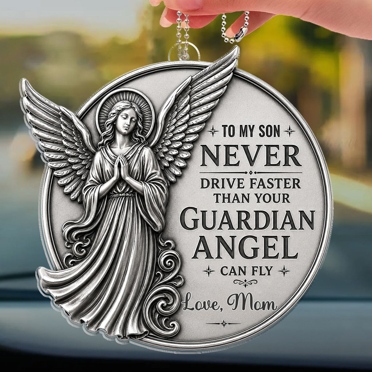 Protected By Love And Grace - Personalized Car Ornament