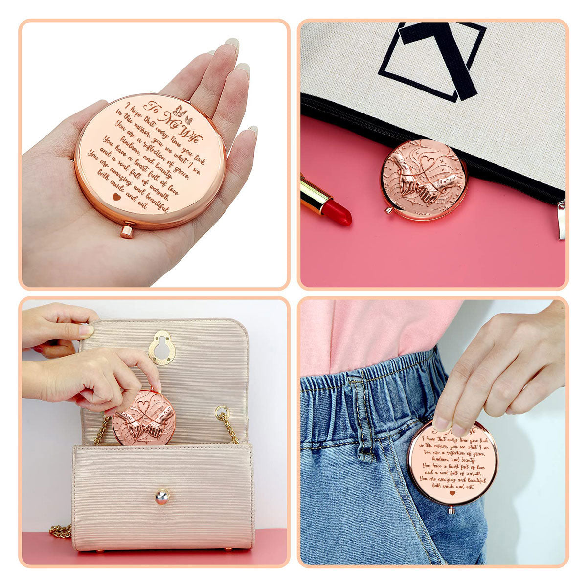Forever Beautiful In My Eyes - Personalized Compact Mirror