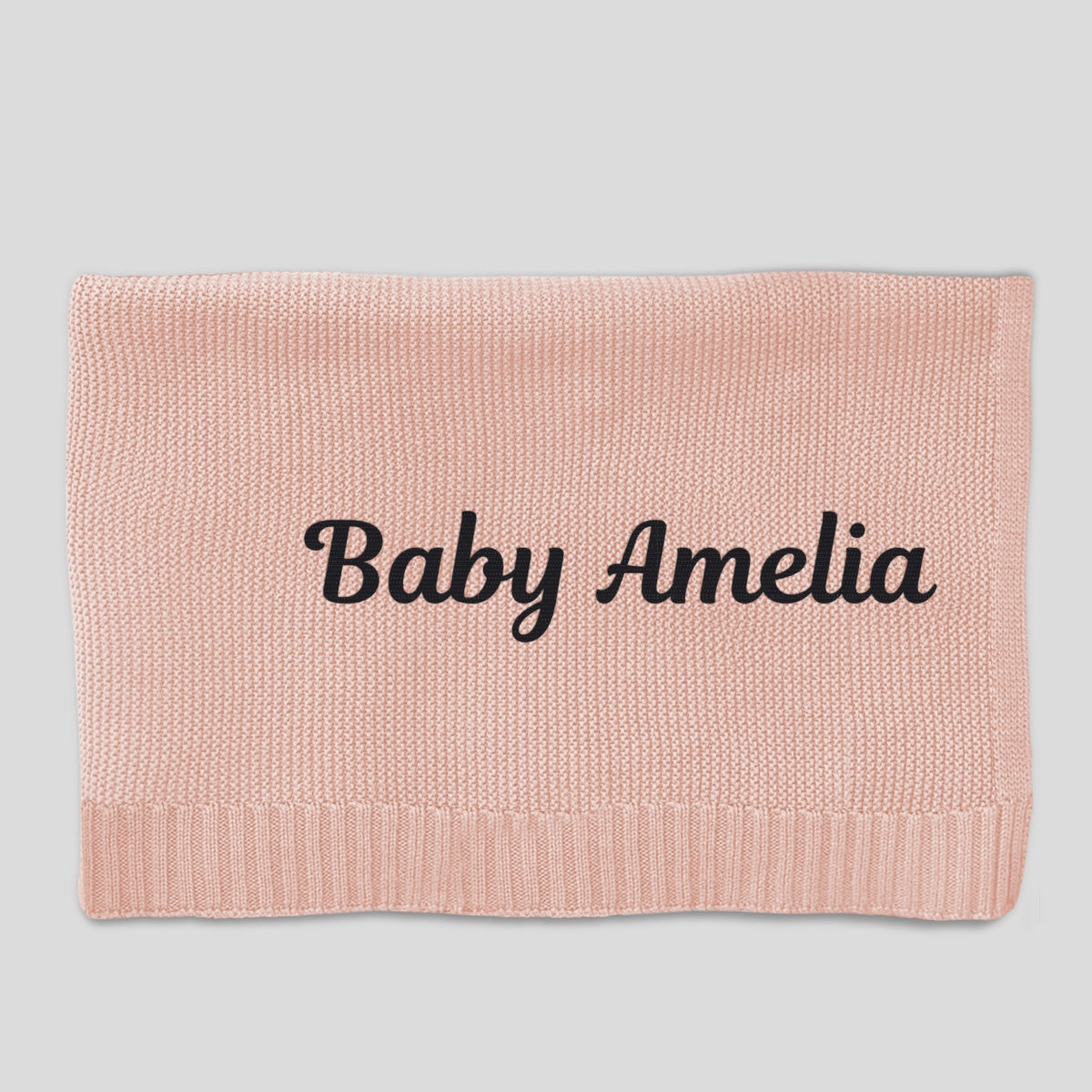 Baby Monogram - Personalized Embroidered Knitted Baby Blanket