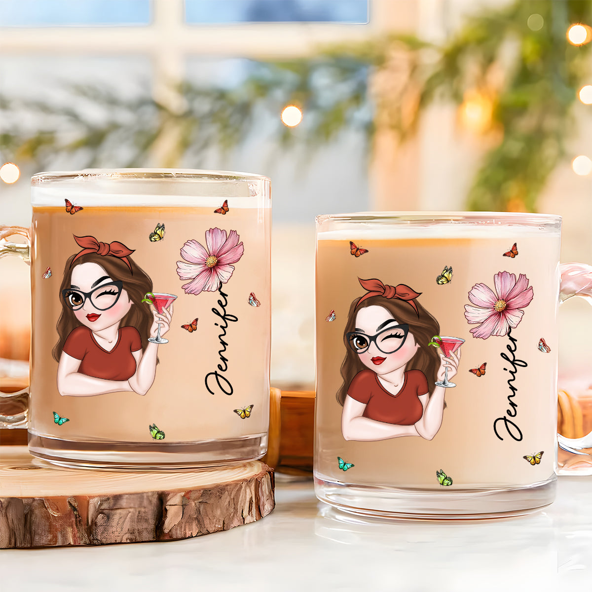 Custom Best Friend, Christmas & Birthday Friendship Keepsake Gift • Beautiful Friend - Personalized Glass Mug