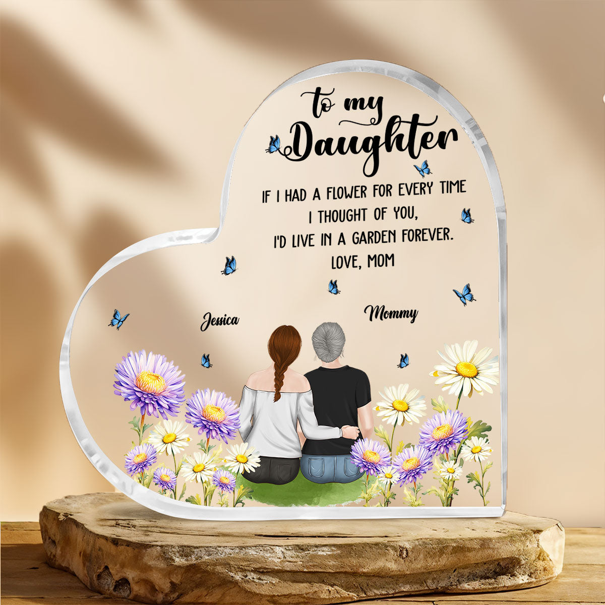 Custom Mother's Day Decor, Gift for Mom & Grandma • Forever Proud Of You Daughter - Personalized Acrylic Plaque