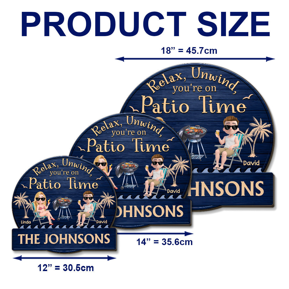 Custom Home & Wall Decor, Birthday & Christmas Gift • It Is Patio Time - Personalized Wood Sign