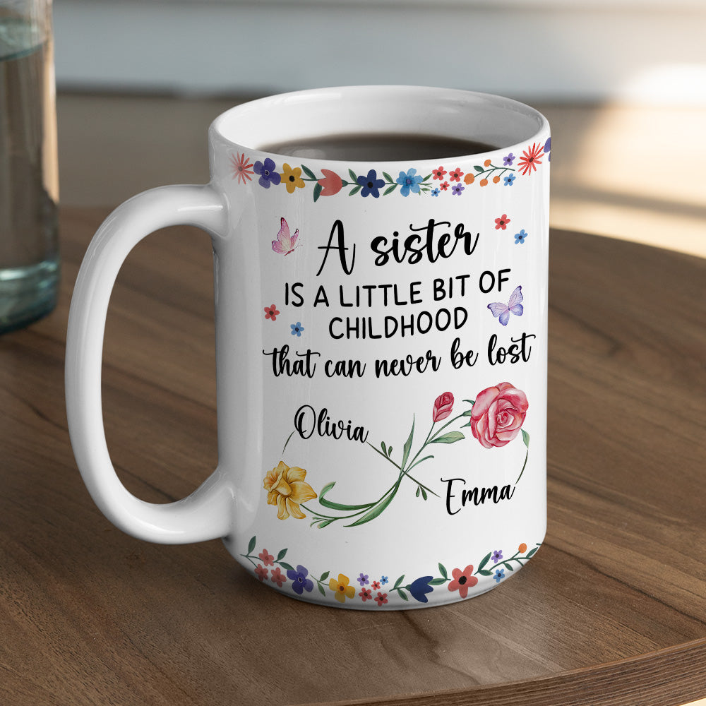 Custom Christmas & Birthday Gift For Sister • A Sister Is - Personalized Coffee Mug