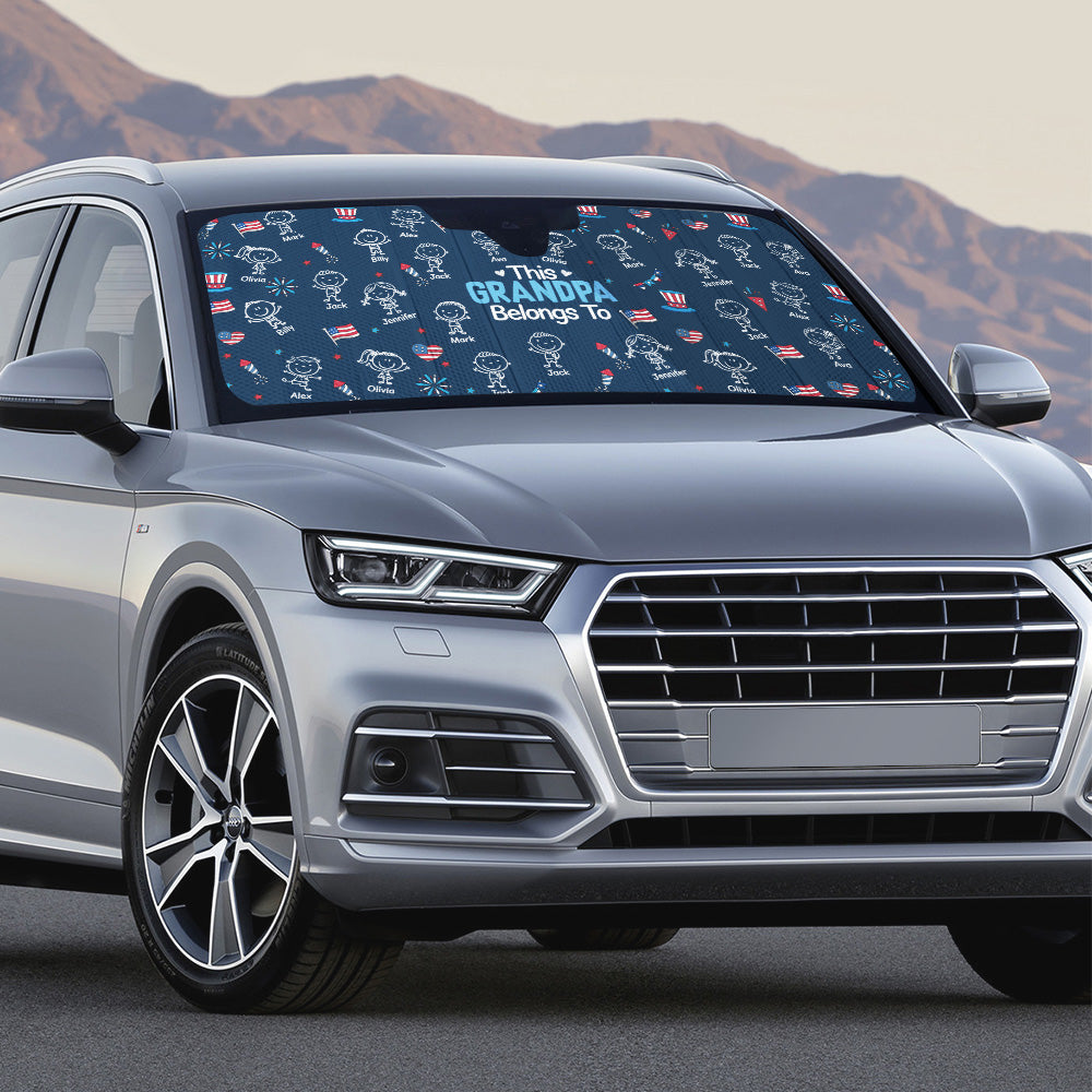 Papa America - Personalized Car Sunshade