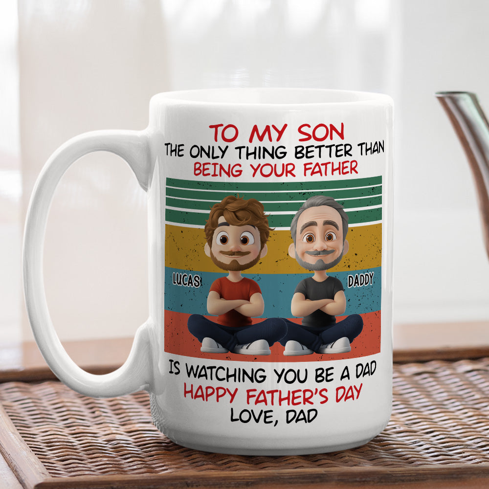 Custom Father's Day Gift For Son • You Are Awesome Son Better Dad - Personalized Coffee Mug