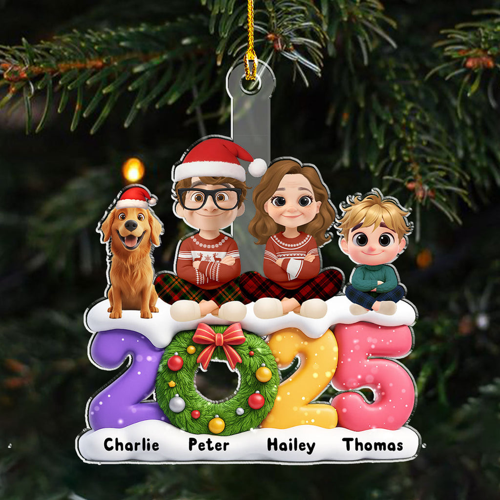 Custom Family Ornament, Christmas Gift for Family Members •  Our Christmas Our Love Family - Personalized Acrylic Ornament