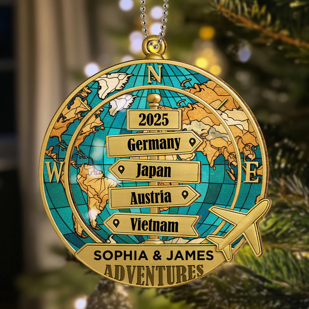 Custom Keepsake Christmas Ornament •  Destination Of All Year - Personalized Suncatcher Ornament