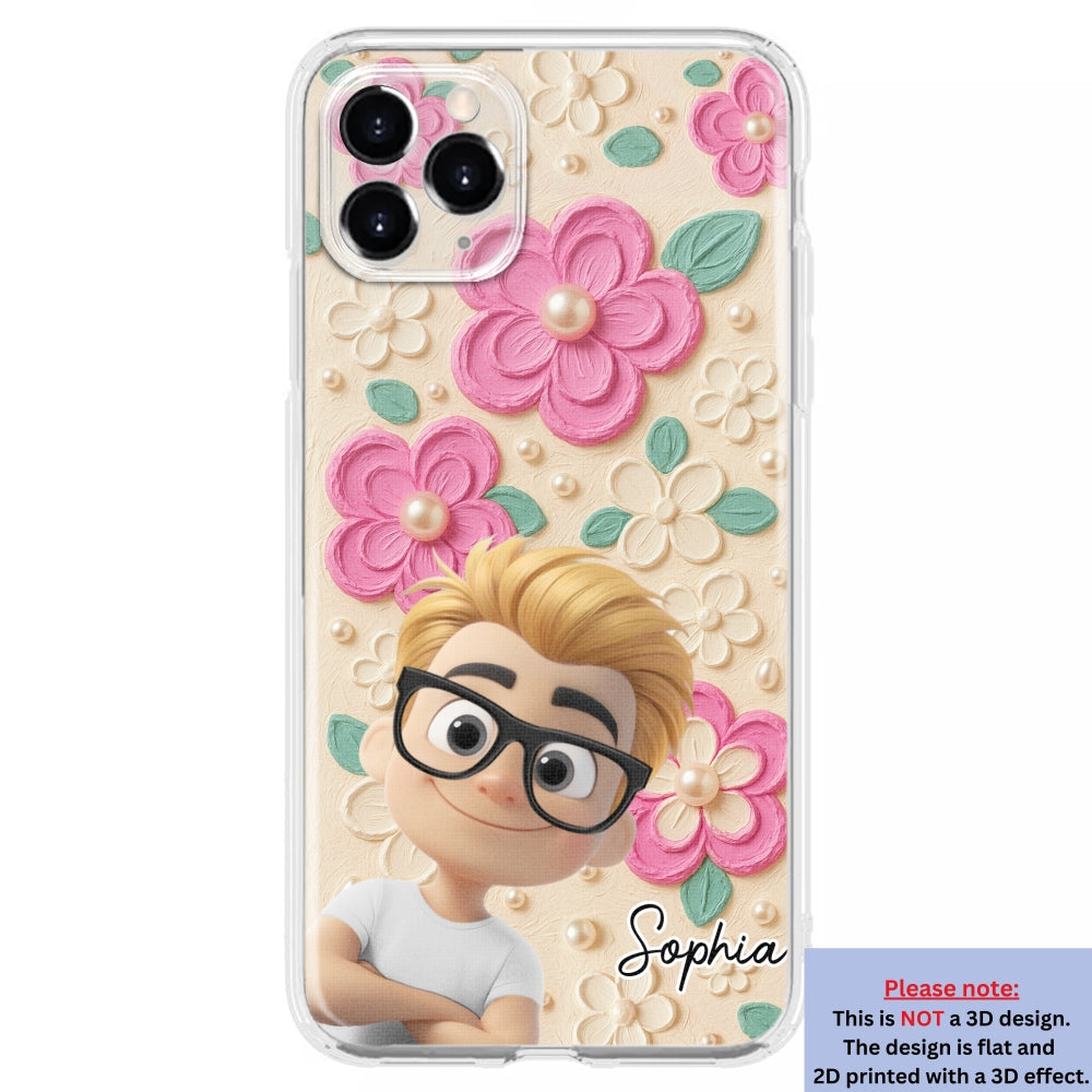 Proud Of Being Grandma - Personalized 3D Effect Phone Case