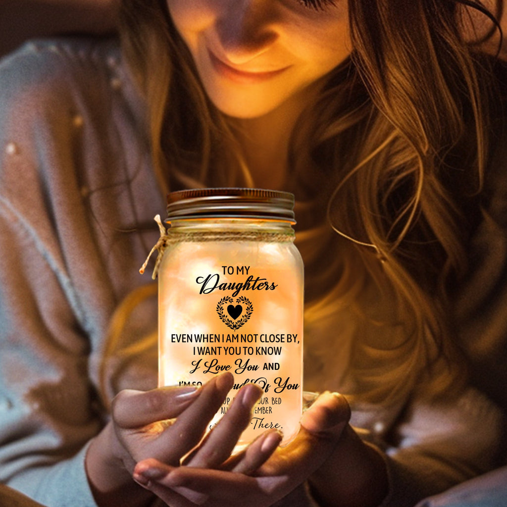 The Love Between Mother And Daughters Is Forever - Personalized Mason Jar Light