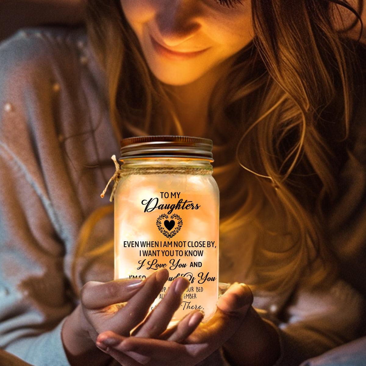 The Love Between Mother And Daughters Is Forever - Personalized Mason Jar Light