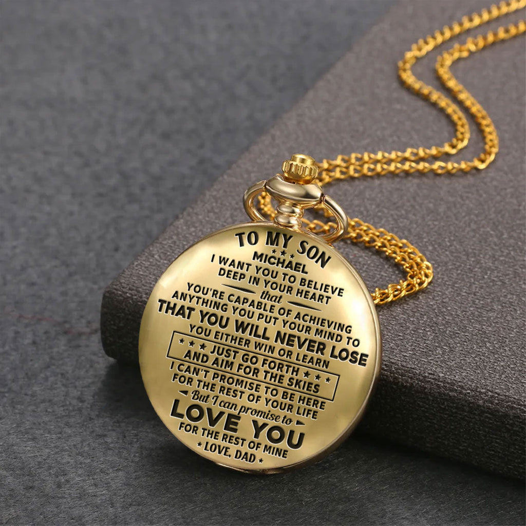 Just Go Forth And Aim For The Skies - Personalized Pocket Watch